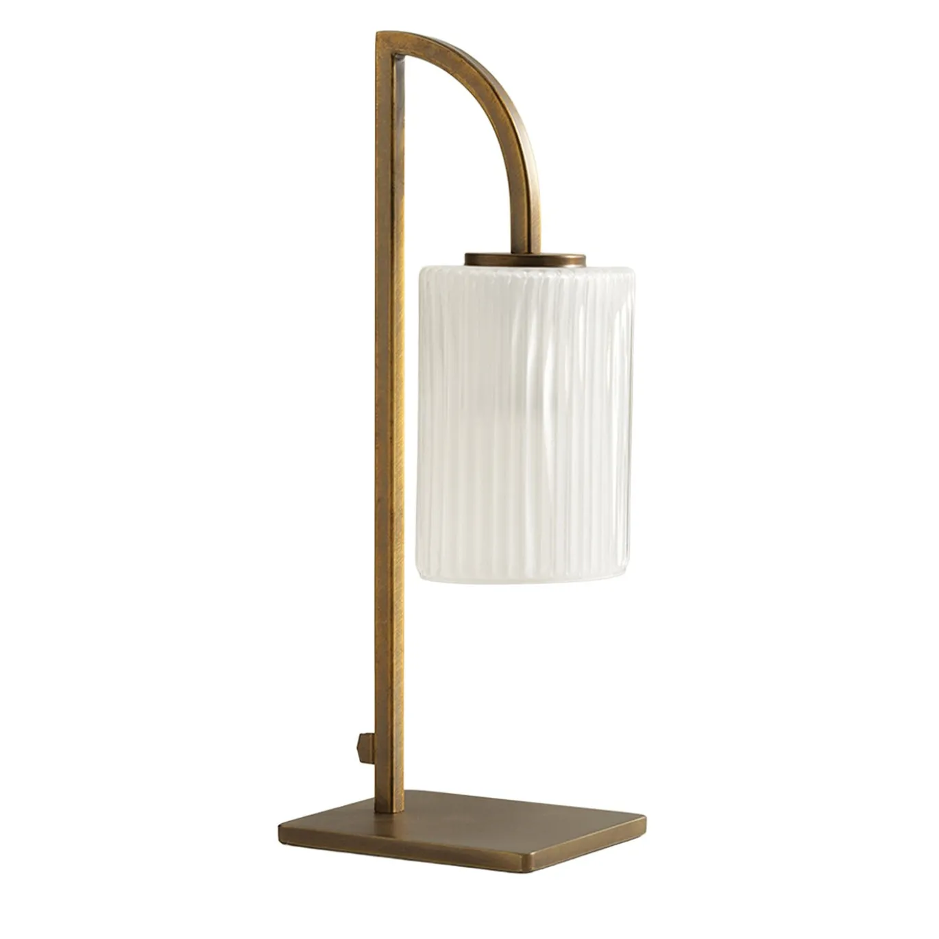 Lampada da Tavolo Cuspide in Vetro Bianco