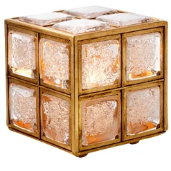 Lampada da tavolo decorativa a cubo