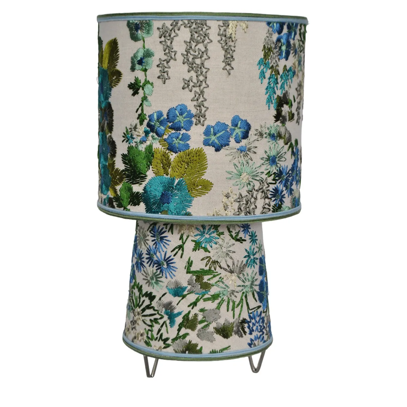 Lampada da tavolo Embroydered con fiori