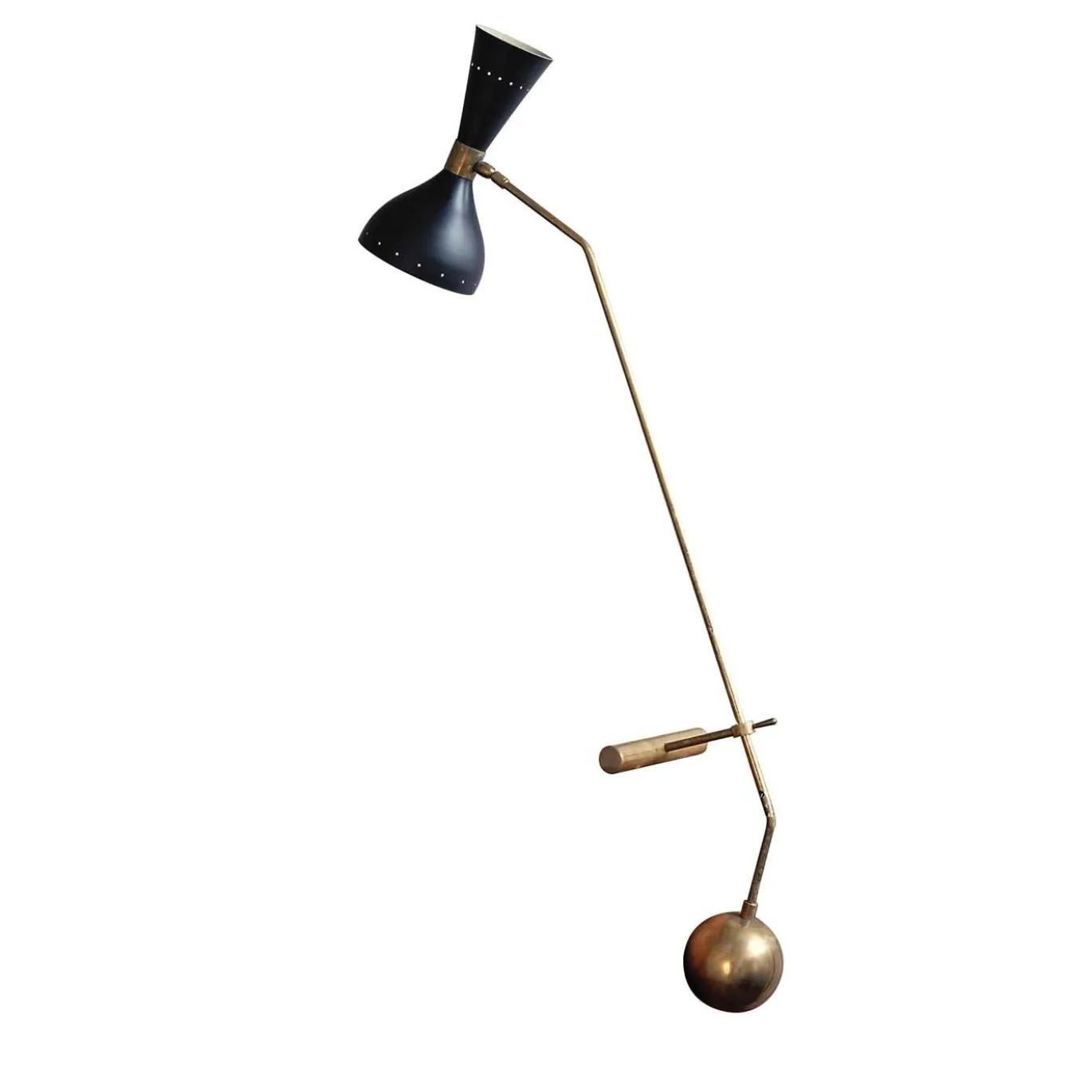 Lampada da tavolo Equilibrista in ottone