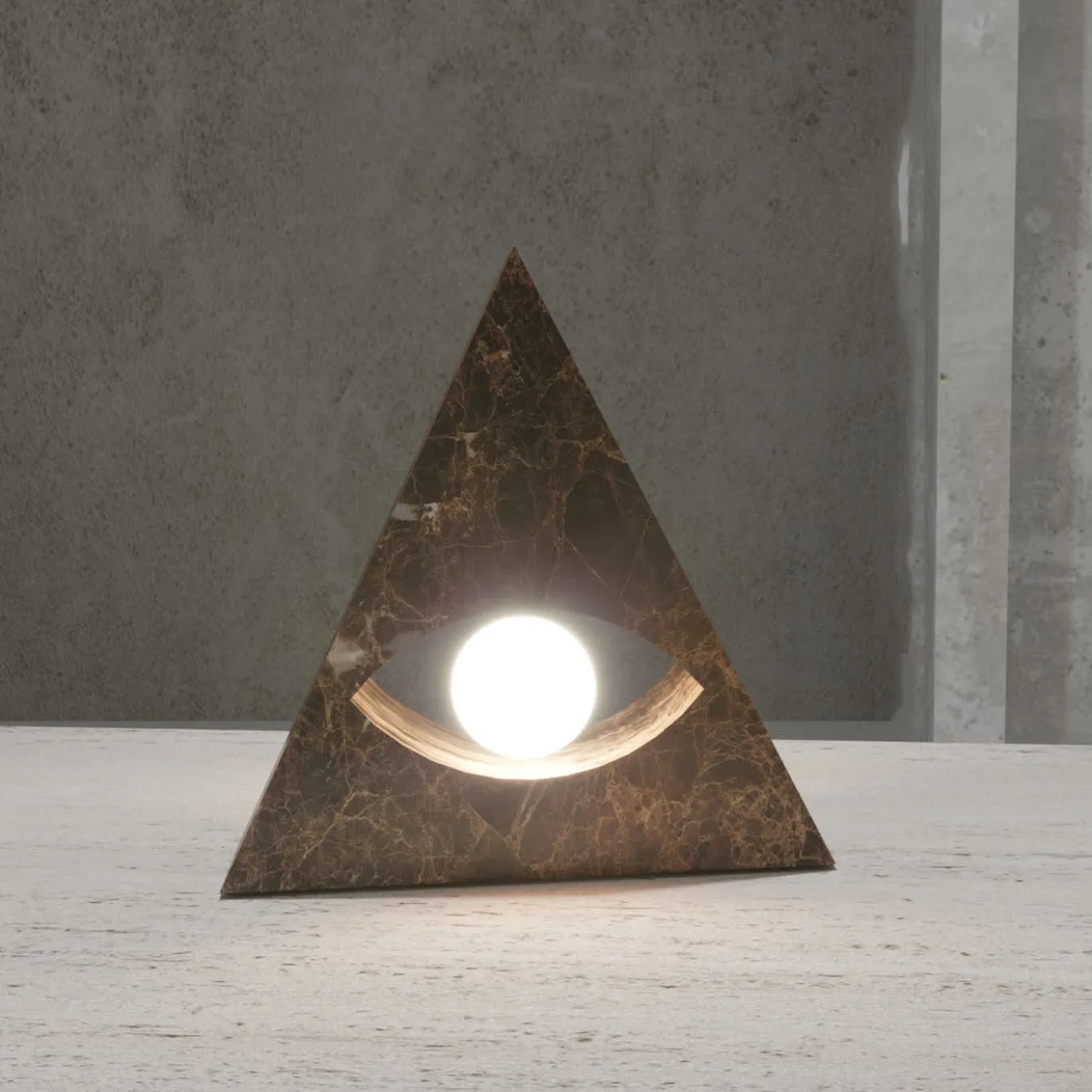 Lampada da Tavolo Eye in Marmo Scultoreo di Sissy Daniele