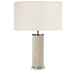 Lampada da tavolo Flavia intrecciata a mano