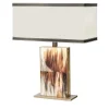 Lampada da tavolo Florian in ottone e corno di grandi dimensioni