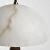 Lampada da tavolo Fungotto in bronzo spazzolato e alabastro