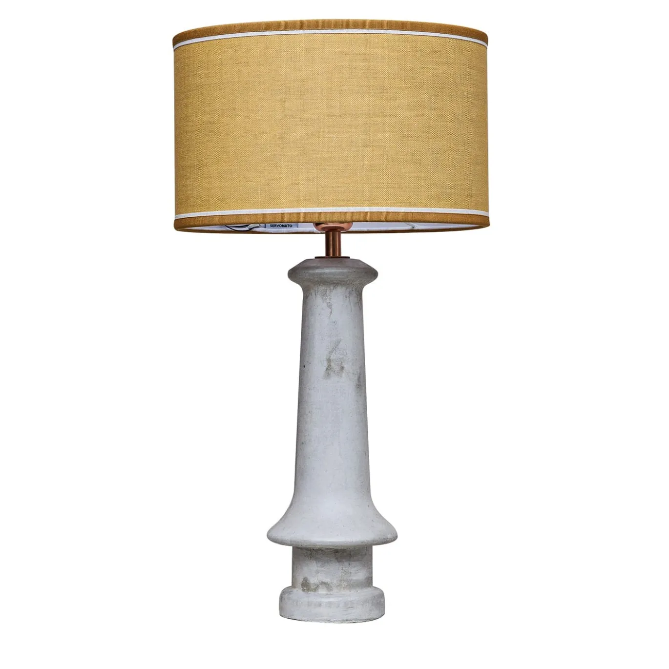 Lampada da tavolo giallo cemento