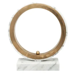 Lampada da tavolo Halo Large in marmo bianco di Jacopo Simonetti