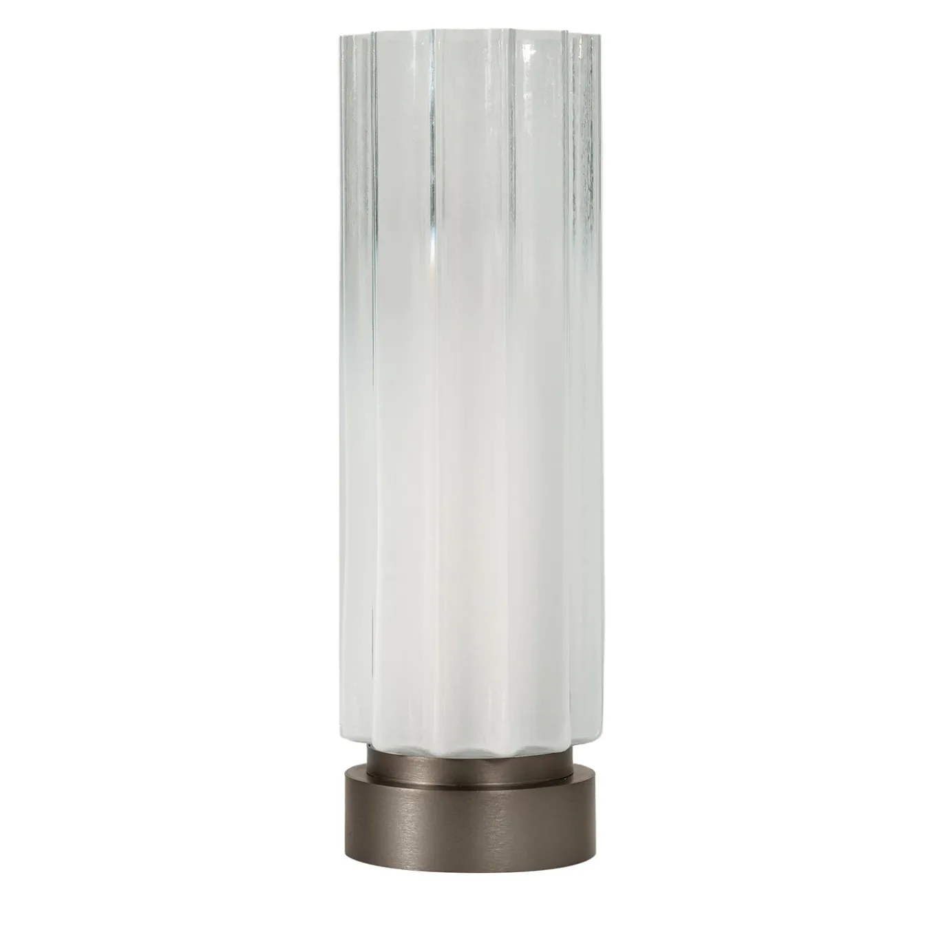 Lampada da tavolo Hathor media in vetro soffiato bianco