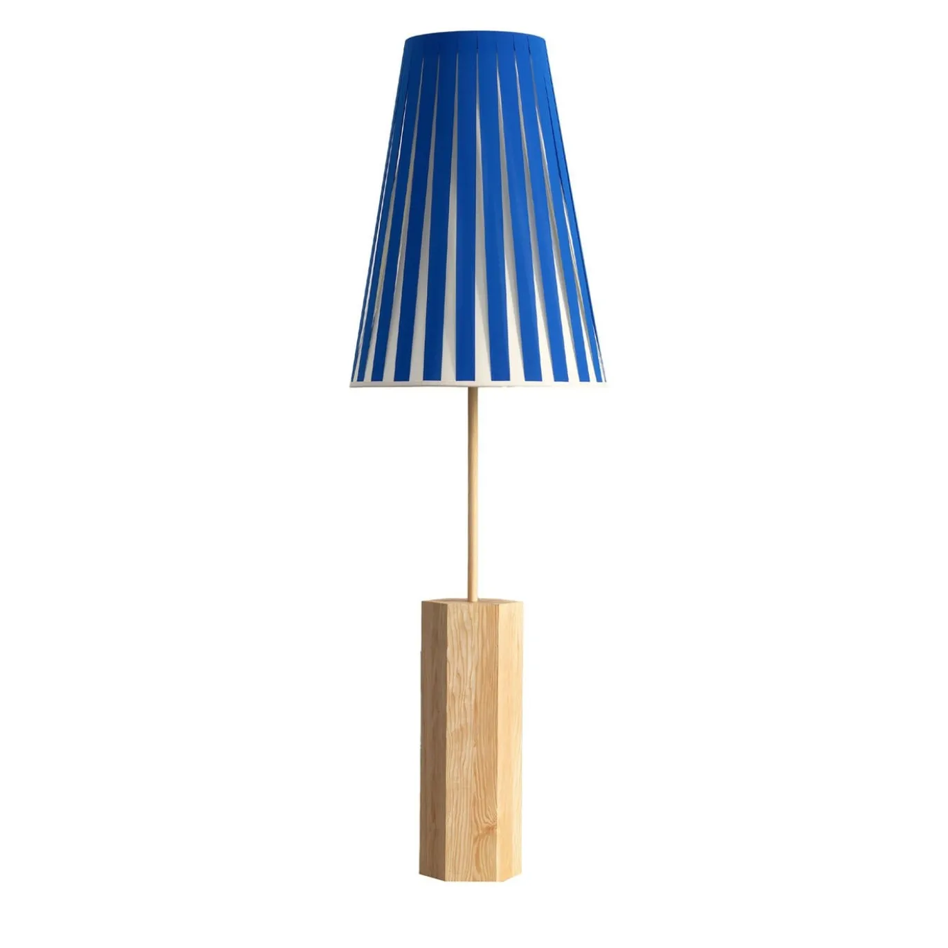 Lampada da tavolo Haute Couture blu pallido e giallo