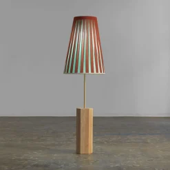 Lampada da tavolo Haute Couture verde e mattone
