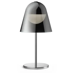 Lampada da tavolo Helios in metallo e vetro argentato di Branch Creative