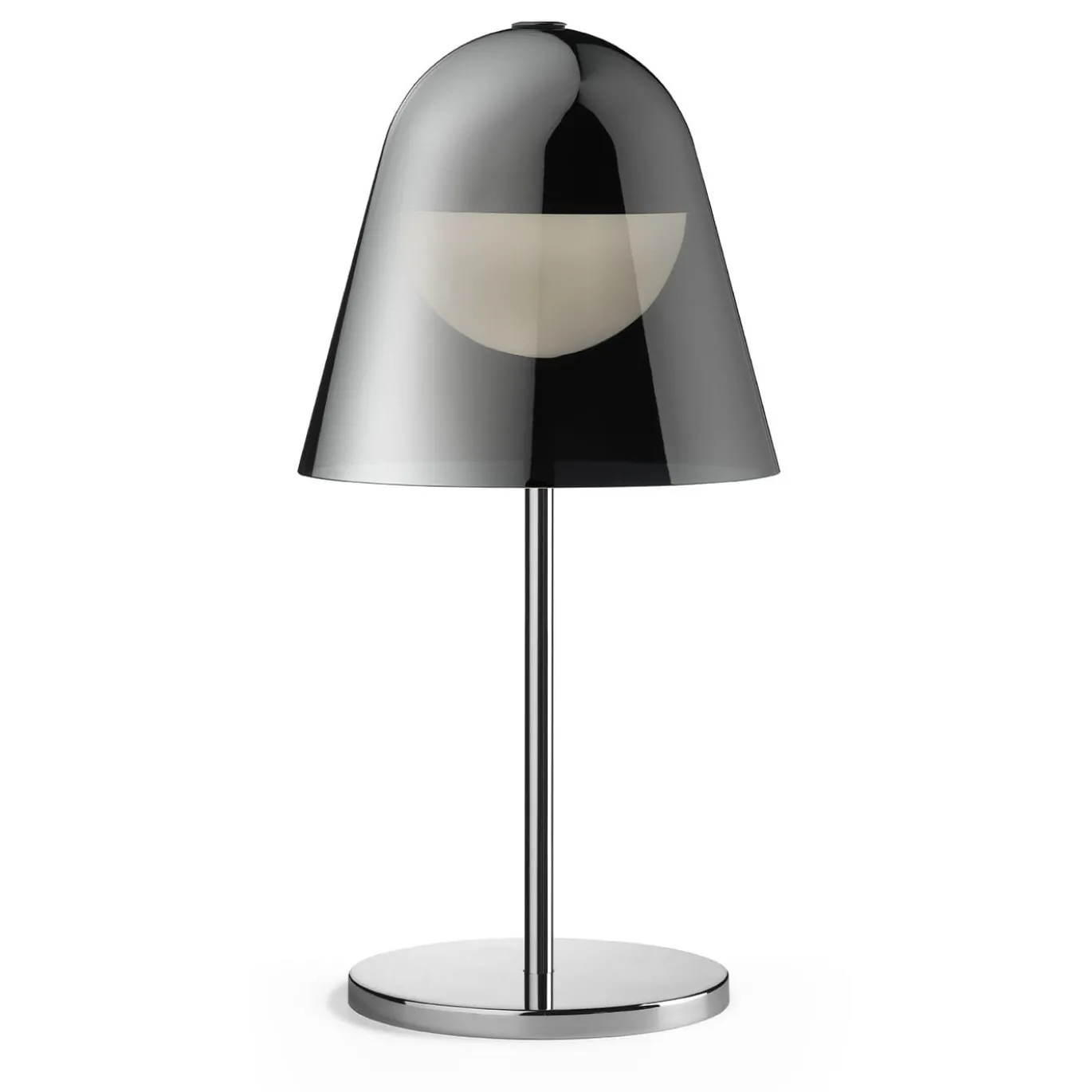 Lampada da tavolo Helios in metallo e vetro argentato di Branch Creative