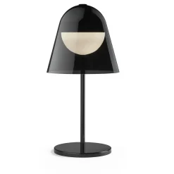 Lampada da tavolo Helios in metallo e vetro nero di Branch Creative
