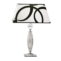 Lampada da tavolo in bianco e nero