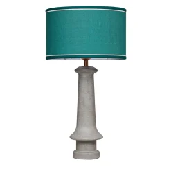 Lampada da tavolo in cemento turchese