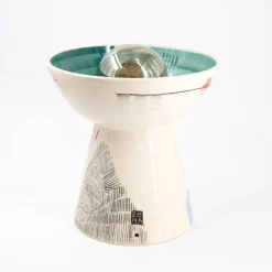 Lampada da Tavolo in Ceramica Policroma Tipota