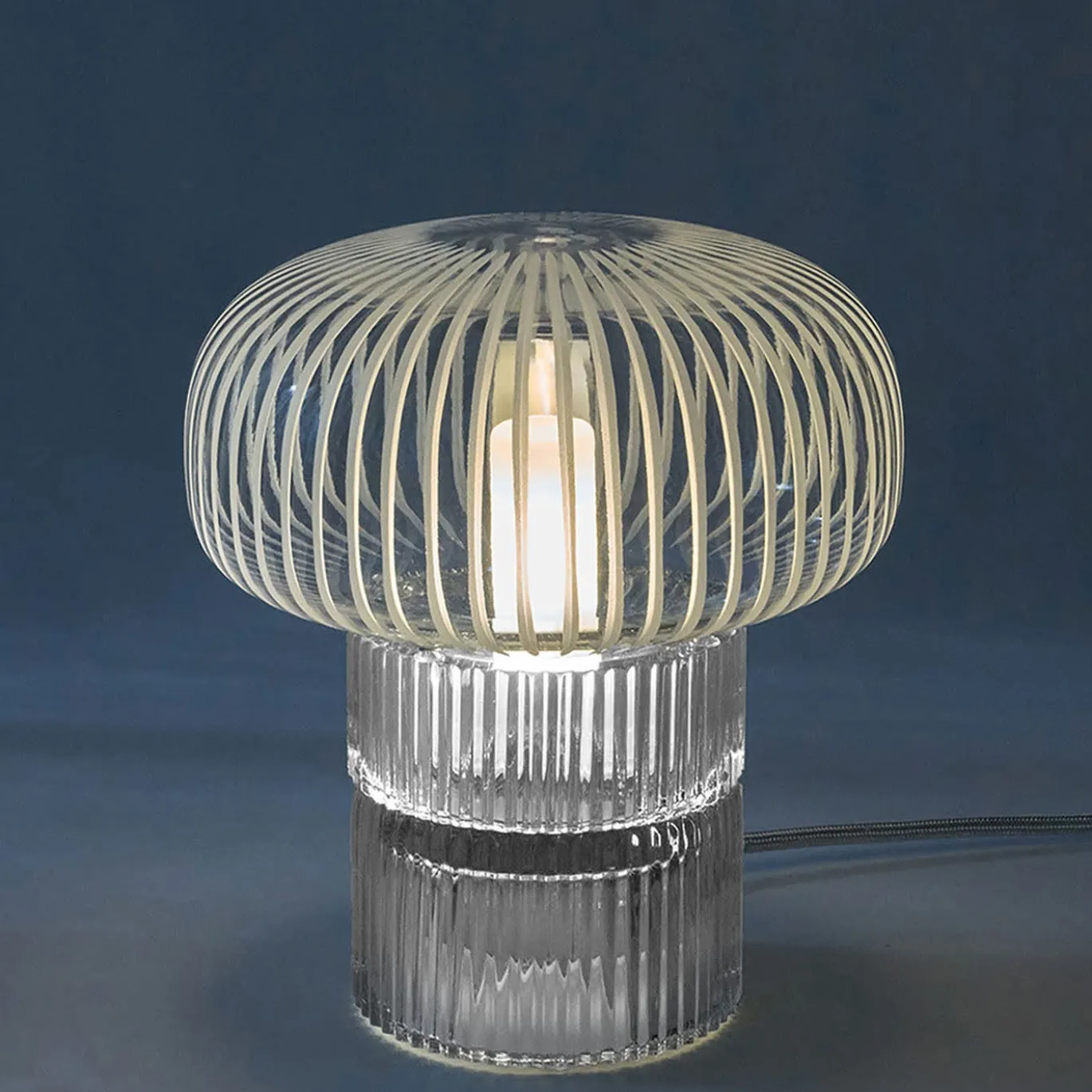 Lampada da tavolo in cristallo Tello Clear Piccolo