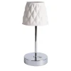 Lampada da tavolo Infinity bianca e argento