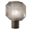 Lampada da tavolo in grigio tortora satinato interno Cubo
