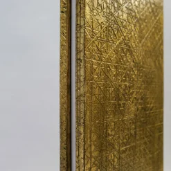 Lampada da tavolo in legno rifinito in cemento Etra Golden