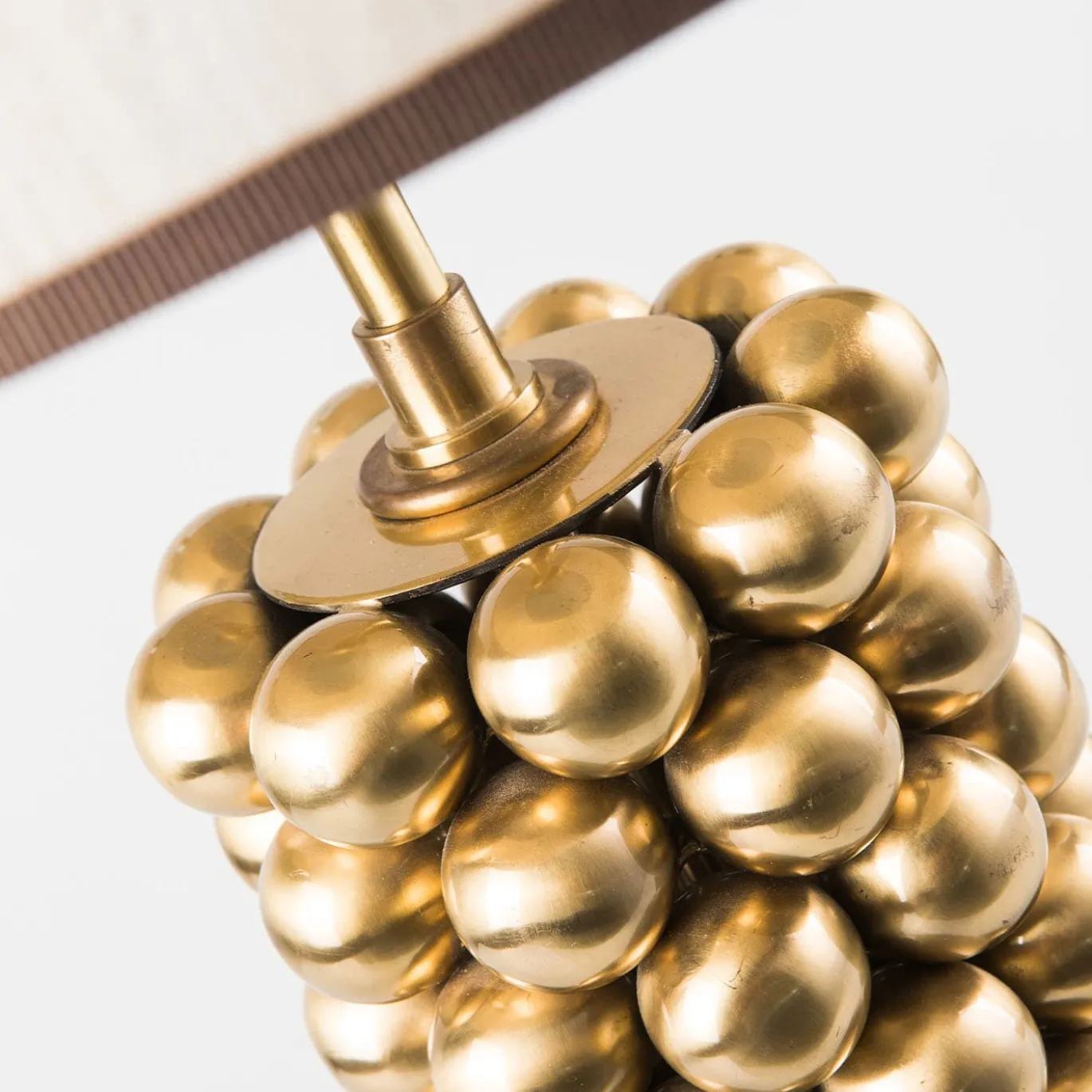 Lampada da Tavolo in Lino e Ottone Crown