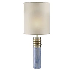 Lampada da tavolo in marmo blu Azul Macauba