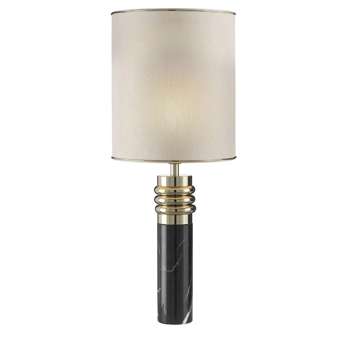 Lampada da tavolo in marmo nero Marquina