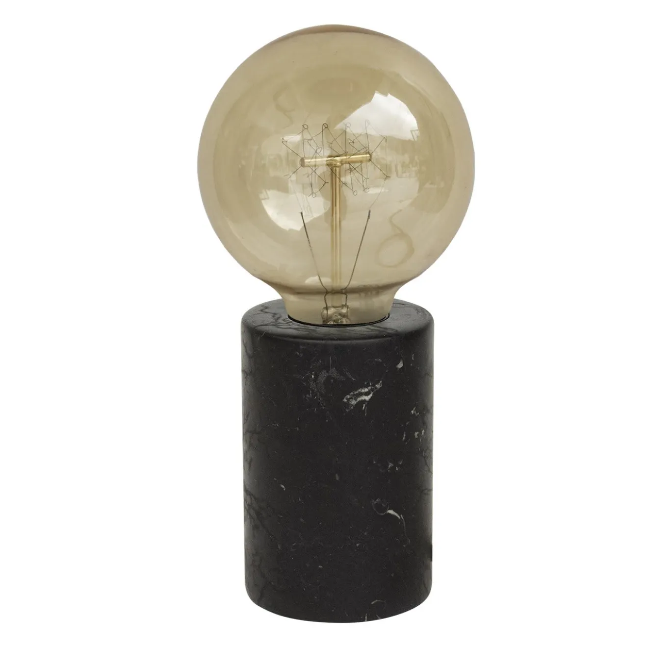 Lampada da tavolo in marmo nero Marquina