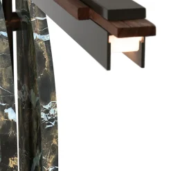 Lampada da tavolo in marmo Quetzal Black&Gold