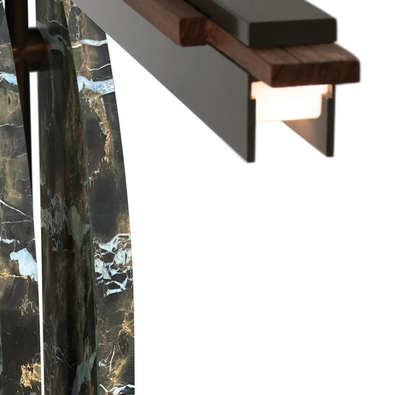 Lampada da tavolo in marmo Quetzal Black&Gold