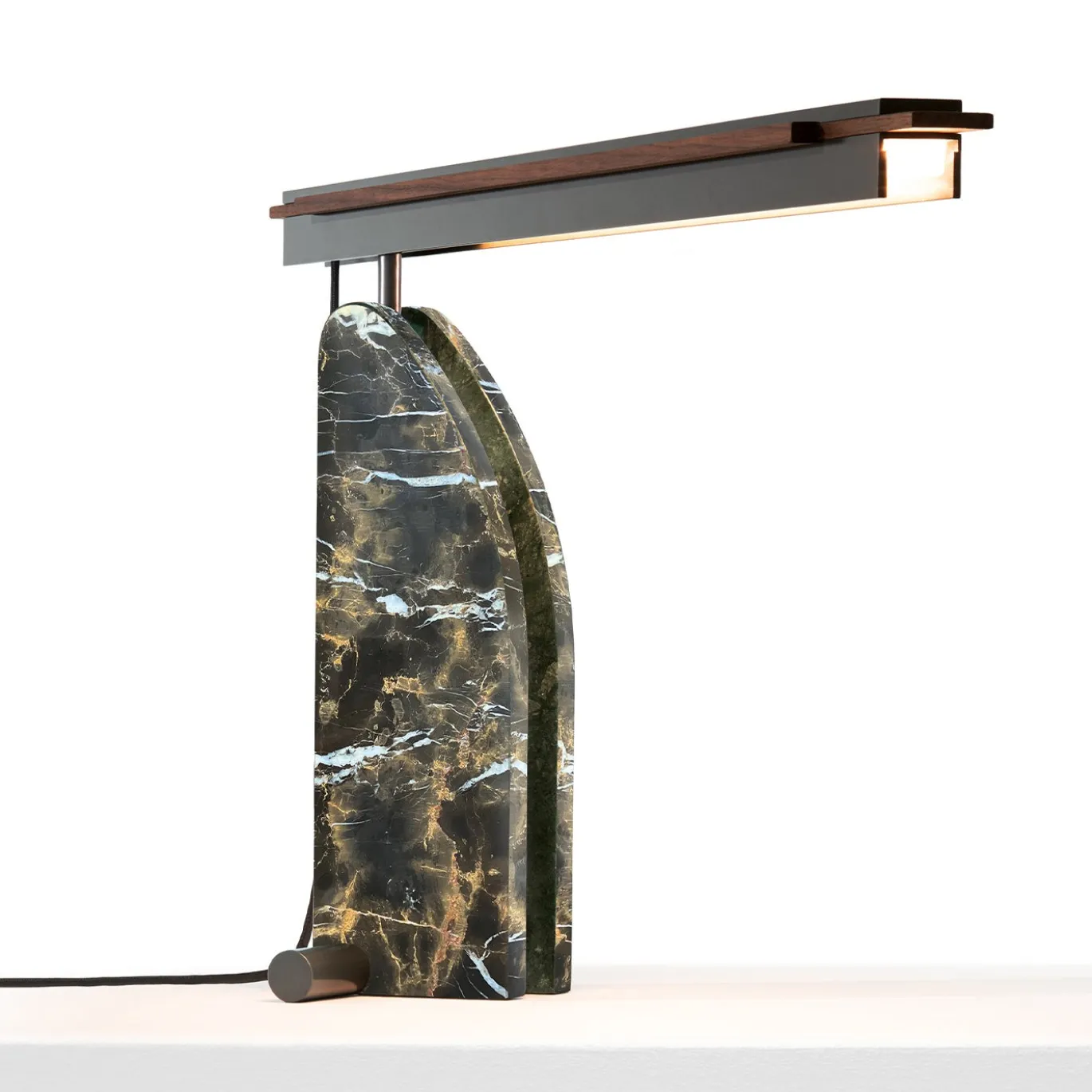 Lampada da tavolo in marmo Quetzal Black&Gold