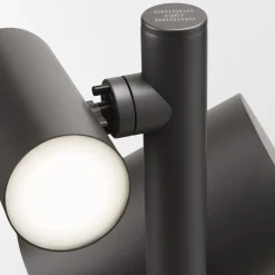 Lampada da tavolo in metallo nero CanCan