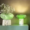 Lampada da tavolo in vetro di Murano Stravedamento verde