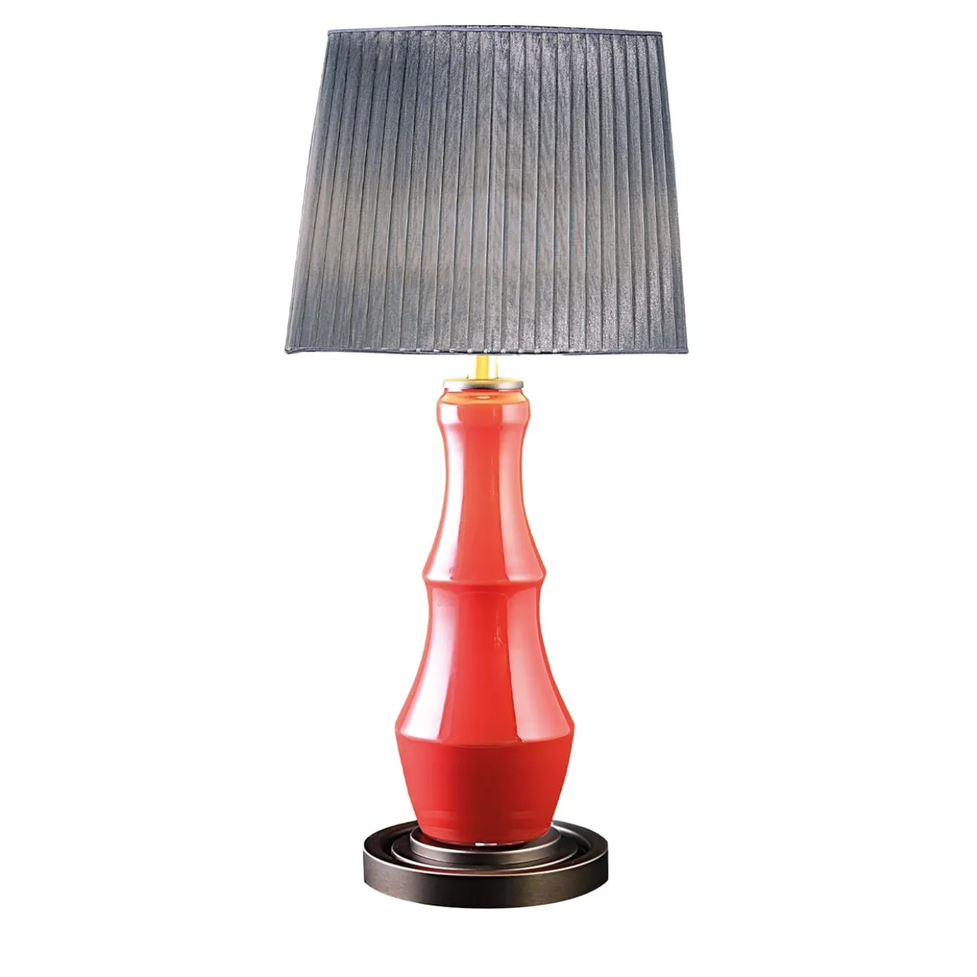 Lampada da tavolo in vetro di Murano color corallo