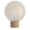 Lampada da tavolo in vetro satinato e ottone champagne Baleta di Isacco Brioschi