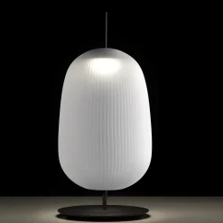 Lampada da tavolo in vetro smerigliato Maat