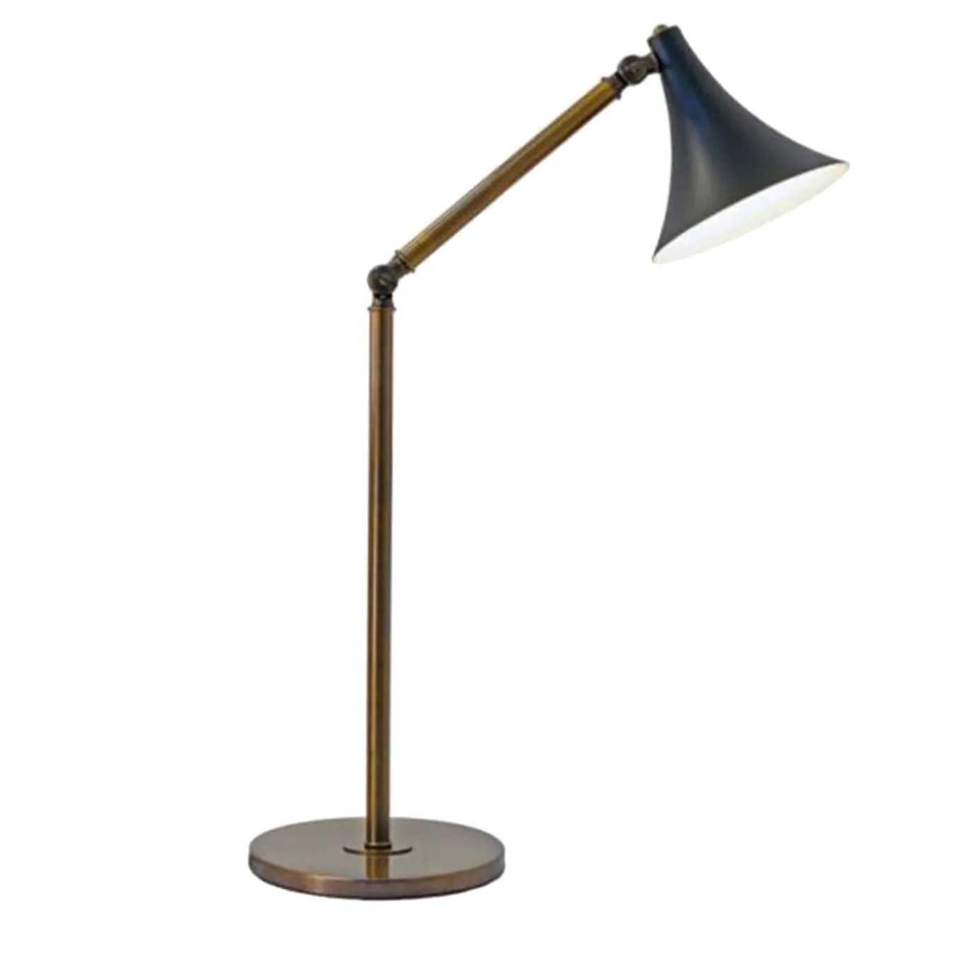 Lampada da tavolo Jamie regolabile in nero e bronzo