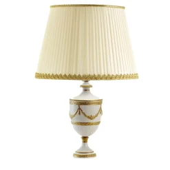 Lampada da tavolo Josephine Small oro e bianco
