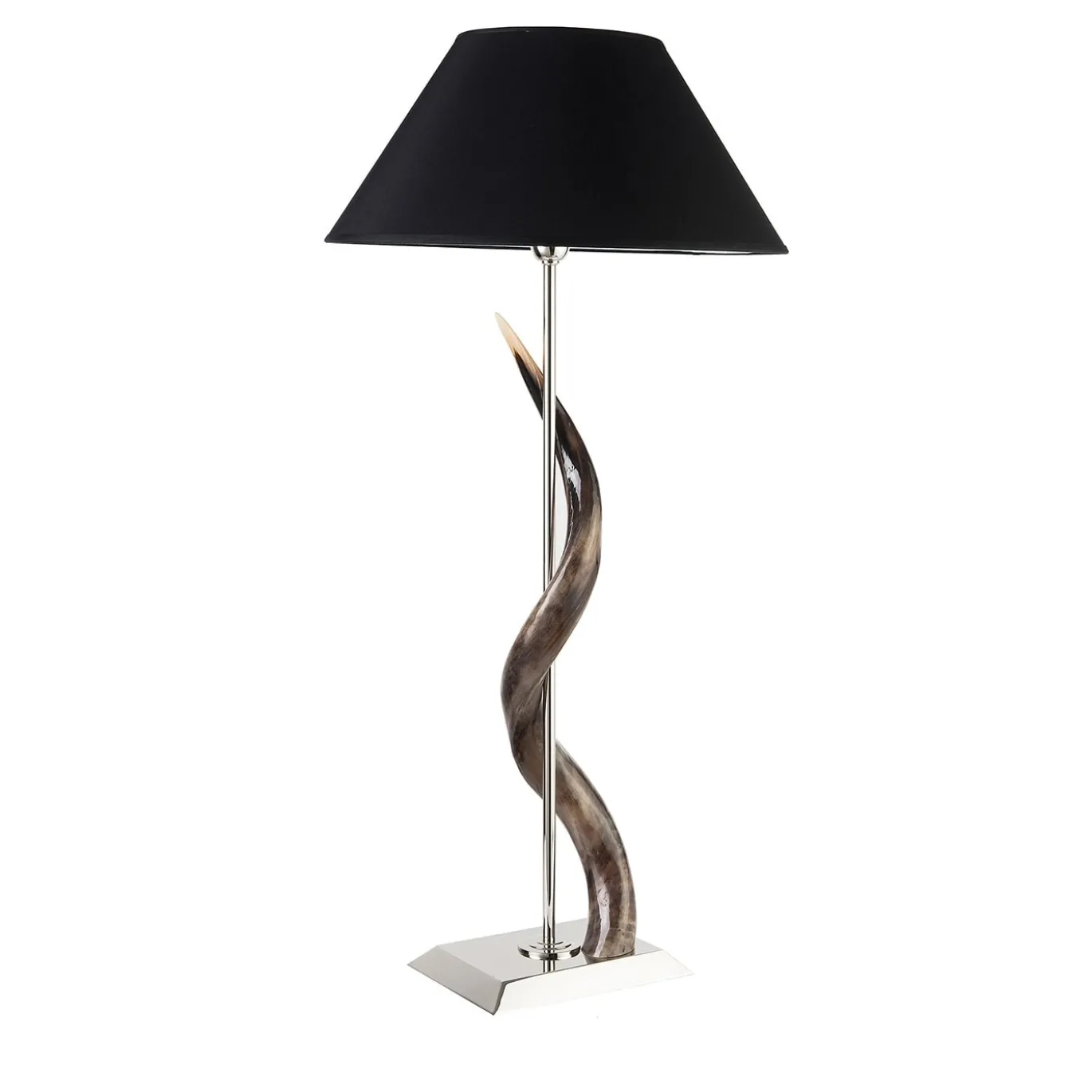 Lampada da Tavolo Kudu in Corno Argento