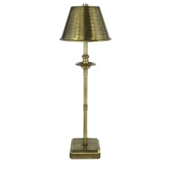 Lampada da tavolo Kuma S in bronzo spazzolato di Michele Bönan