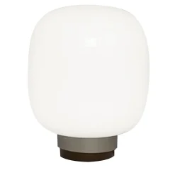 Lampada da tavolo Legier in vetro opale con finitura argento #1