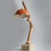 Lampada da tavolo Lume Arancio in ceramica e legno