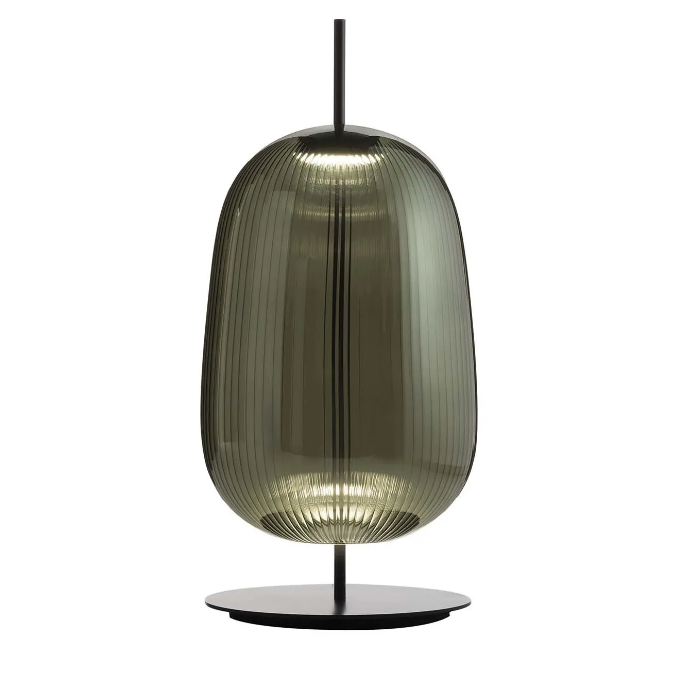 Lampada da Tavolo Maat in Vetro Verde Smeraldo