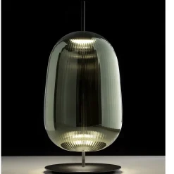 Lampada da Tavolo Maat in Vetro Verde Smeraldo