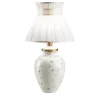 Lampada da tavolo media Butterfly in stile classico bianco