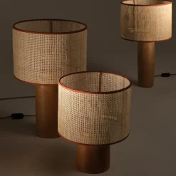 Lampada da tavolo media in rattan Sonora