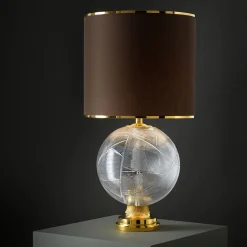 Lampada da tavolo Mercurio Grande in cristallo trasparente Linea Roma