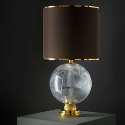 Lampada da tavolo Mercurio Grande in cristallo trasparente Linea Roma