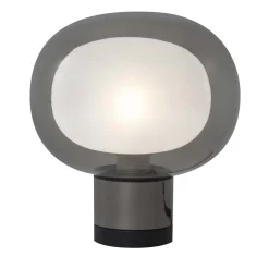 Lampada da tavolo Nabila in cromo nero di Corrado Dotti