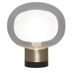 Lampada da tavolo Nabila in ottone spazzolato di Corrado Dotti