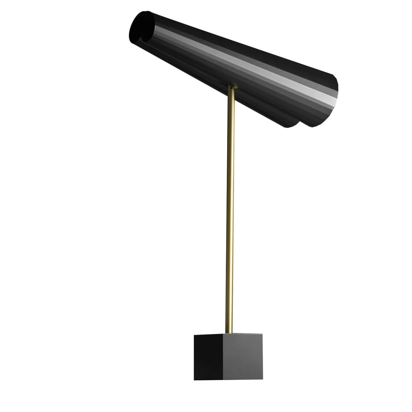 Lampada da tavolo nera a 2 luci Wall-y di Michele Reginaldi